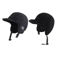 IPENNY 유니 양면 겨울 따뜻한 트래퍼 모자 - 조절 가능한 플리스 안감 이어플랩 모자 아늑한 보온 비니 남성 여성용 블랙. 단일 사이즈