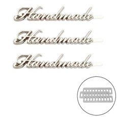 바이유즈 handmade 금속라벨 핸드메이드라벨, 1개, 실버3p