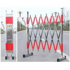 자바라펜스 게이트 철제 접이식 자바라 출입통제 대문 울타리 이동식, 1.2m 2m 레드, 1개, 기본 색상