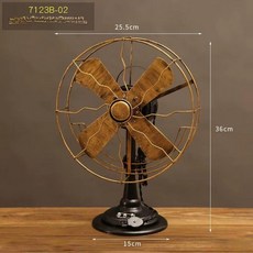빈티지 축음기 엔틱 전축 인테리어 장식 소품, 옛날식 단조 선풍기 블랙대형