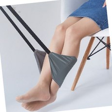 기내 장거리 이동 다리 피로 완화 휴대용 발 거치대 책상 하단 부착 편안한 자세, 블랙