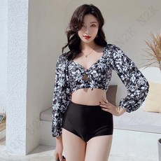 L.HOUSESTORE봄여름 수영복 세트 관능 원피스 스타일의 자외선 차단