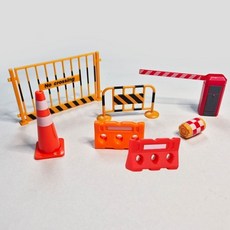 공사 안전 미니어처 교통 시설 도로 건설 현장 가드레일 라바콘 차단봉 소품 장식, B 가드레인