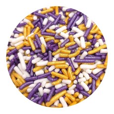 NCS 미네소타 풋볼 퍼플 골드 화이트 지미 식용 스프링클 226.8g(8온스), 미네소타 풋볼 퍼플, 골드, 화이트