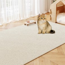 방일 고양이 카페트 고양이 스크래처 카페트 매트 카페트 특대형, 베이지색, 1개