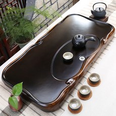 實木茶盤 功夫茶具套裝, 1個, 大號平闆-7雙80x42x6cm