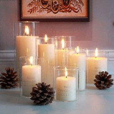 유리 화병 9.5x40cm 꽃화병 집들이선물 식탁데코