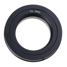 망원 렌즈용 T2-M42 어댑터 링 42mm 나사 마운트 펜탁스 카메라 교체 금속 구성 어댑터 링, 1개, 4NB403532_LMG, 그림과 같이