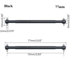 리모컨 자동차 드라이브 샤프트 개본 77MM 부품 84MM 스틸 70MM RC 길이 1PC 5MM 87MM 100MM 89 금속 63MM 61MM 액세서리, Bla 77mm