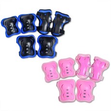 주트 윈드 보호대 세트(손목/팔꿈치/무릎) 자전거 인라인 킥보드 스케이트보드 유아 어린이 아동 보호장비, 1개, 윈드 보호대 블루