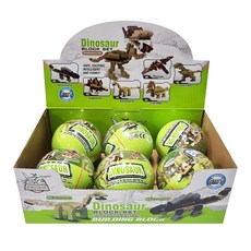 恐龍造型積木扭蛋 6入, 混合顏色