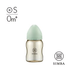 Simba 小獅王 辛巴 蘊蜜鉑金PPSU200ml 寬口吸管把手防脹氣奶瓶, 綠沐, 1個