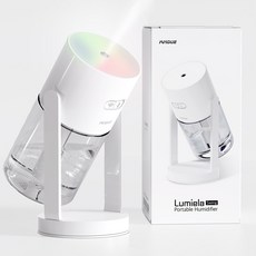 루미엘라 휴대용 미니 가습기 사무실 책상 탁상용 무드등 스윙, 화이트