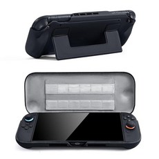 OATSBASF Protective Case for Switch 2 (2025) Full-Body Shell Cover with 10 Game Card Slots Shock, 블랙
