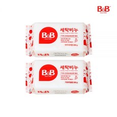 비앤비 순한 아기 세탁비누 200g (아카시아/카모마일 향 선택) x 2개