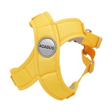 킁킁펫 아가보 강아지 X X형 X자 가슴줄 하네스, 1개, 레몬옐로