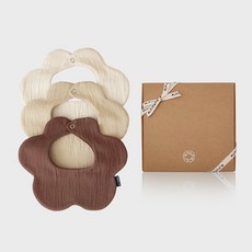 모노레임 출산백일선물Flower Bibs 3P_Neutral 183976, 모노레임 출산백일선물Flower Bibs 3P_Neut