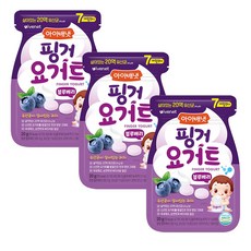 아이배냇 핑거 요거트 3개세트 유산균과자, 60g, 1세트, 핑거요거트(블루베리)X3개