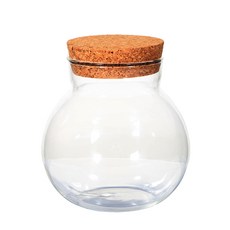 캔들 용기 볼단지 콜크 투명 350ml/테라리움 미니어쳐 공병, 1개