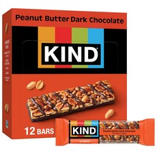 킨드 너트 바 땅콩 버터 다크 초콜릿 스낵 프리 KIND Healthy Snacks Bars Peanut Butter Dark Chocolate Gluten Fre, 1개, 4g