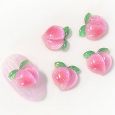 [더네일샵] 젤리과일파츠1 복숭아 네일파츠 (10개입), 10개