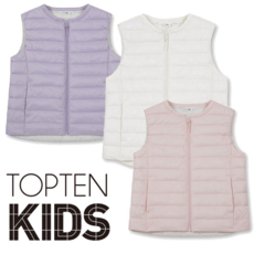 탑텐키즈 여아 한겨울부터 봄까지 아동 경량 패딩 베스트 가성비 좋은 데일리 조끼