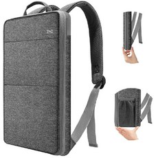 맥북 에어 M5 프로 보관 가방 노트북 백팩 16인치 USB 충전 배낭, 회색 - 컵 포함 - USB 포함 - 확장 포함