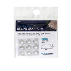 유니온플러스 투명 원형 미니 범폰 미끄럼 소음 기스 방지 도트 쿠션, 1개