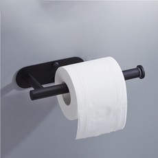 스테인리스 확장형 롤페이퍼걸이 주방 욕실 겸용 타공 무타공 겸용 키친타월걸이, 1개, 블랙