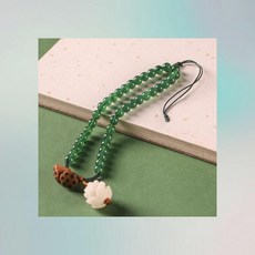 염주 원석 불교 천연 목걸이 소원성취 연꽃펜던트 옥염주 수작업