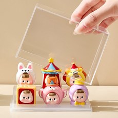도림 투명 계단식 피규어 보관함 미니 투명 진열대, 1개