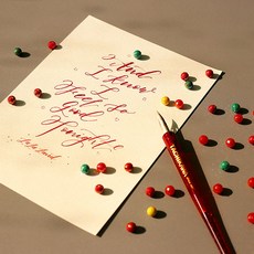 [TACHIKAWA] 타치카와 펜대 (TP-25 딥펜 캘리그라피 펜대), 레드