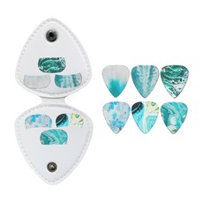 PU 가죽 기타 주최자 픽 홀더 케이스 기타 플렉트럼 가방 추천, 1세트, 1.5mm-B 블루