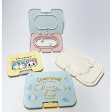 일본직수입 물티슈캡 탈부착물티슈캡 물티슈케이스 물티슈뚜껑 물티슈탭뚜껑, 1개, 산리오친구들(화이트)