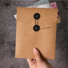 무즈앤뷰즈 단추봉투(소) 5장 사진봉투, 4x6크라프트, 4x6 크라프트