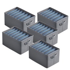 미짱 패브릭 옷정리함 6칸 대형 접이식, 5개, 그레이