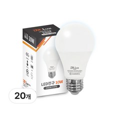 닥터룩스 LED 전구 10W, 20개, 주광색