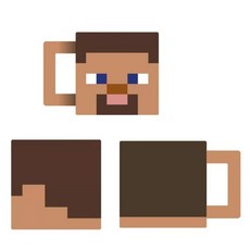 Minecraft 麥塊 我的世界周邊杯子 苦力怕 終界使者 TNT 史蒂夫 小豬 塑膠水杯 台灣出貨, 1個, 史蒂夫(塑膠)