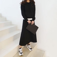 윤코코 여성 롱 스커트 치마 트레이닝 세트