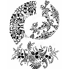 A40-0460 型染版 蝶古巴特DIY 簍空模板 塗鴉模版 繪畫模版, 1個