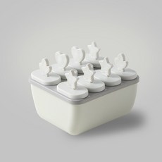DIY雪糕冰棒模具 8格PP材質 輕鬆脫模製冰盒 灰色, 1個