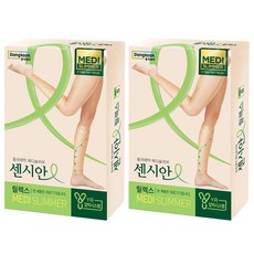 동국제약 센시안 릴렉스 메디슬리머 종아리 압박스타킹 밴드, 종아리/무릎형, 2개