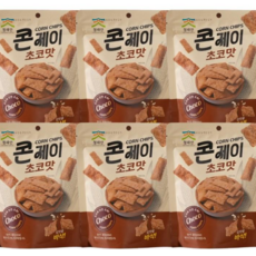 콘제이 초코 기름기 ZERO 옥수수칩 로스팅 맛있는 건강간식, 6개, 80g