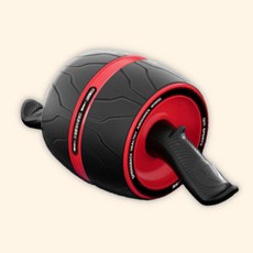 (수담스토어) 뱃살빼는 우레탄 ab슬라이드 롤러형 복근운동기구 40 17cm, 블랙 레드