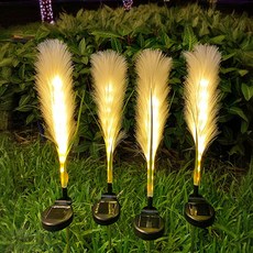 태양광 정원등 태양열 정원등 LED 조명 꽃등 야외등 갈대 정원등, 노란빛(1개)