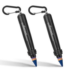 Gscocl 목재 크레용 홀더 2인치 원형 또는 육각형 크레용 페로 로드 산업용 헤비 듀티 목수 건설용 알루미늄 홀더 블랙, 블랙-2