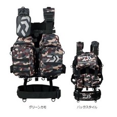 DAIWA DF-6107 迷彩多功能釣魚背心
