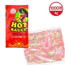 달디단마켓 태원 테이준 핫소스 1BOX (1000개) 4g 피자 일회용 소스, 1000개