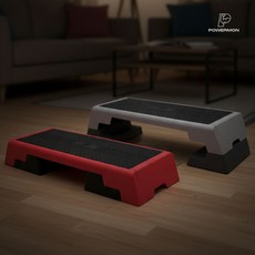 파워몬 스텝박스 대형 3단 계단 오르기 스텝퍼 하체 운동 기구 피트니스 런지 푸쉬업 홈트, 레드