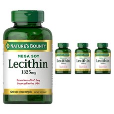 네이쳐스바운티 메가 소이 레시틴 1325mg 소프트젤, 4개, 100정